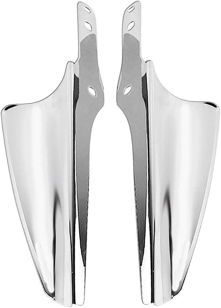 CARGLETRUE Motorcycle Front Fork Mount Wind Deflectors Windshield Fit for Harley Touring Road King Street Glide Electra Glide 1995-2023 CVO, Front Fork Mount Fit for Touring FLHT FLHR FLHX 1995-2023 Chrome - Image 3